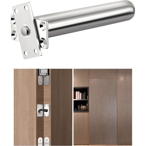 Ferme-porte automatique invisible pour portes en bois jusqu'à 80 kg – Installation facile – Réduction du bruit – Alliage durable