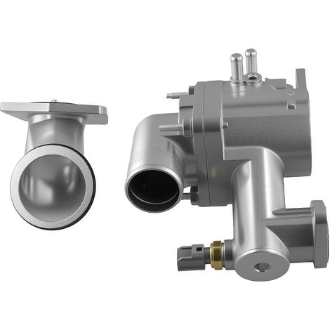 Thermostatgehäuse aus Aluminium AJ89485 AJ87947 + Wasserauslass für Jaguar S-Type XJ8 XJR 4.2L 2003-2005 (1/5)