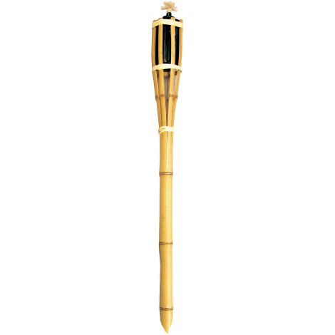 Torche bambou 90 cm h cuve en tole 0,200 l pour jardin exte'rieur