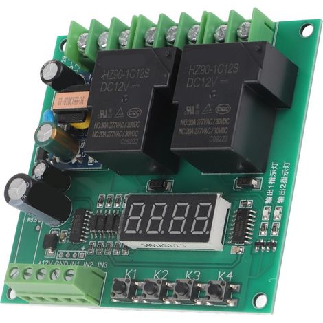 Carte de commande marche avant/arrière pour moteur 220 V avec module de temporisation à double relais (1/5)