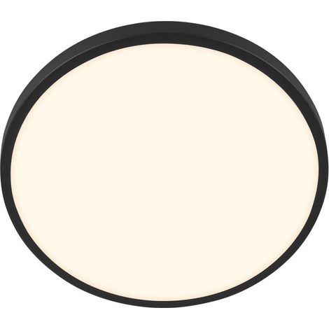 Briloner NOBRE Lampada da soffitto a LED, coprifaro decorativo, luce bianca calda, nero, Ø24 x 6 cm