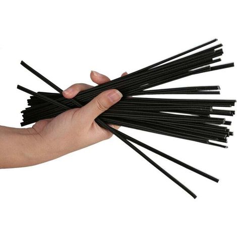 40 pièces baguette de soudage en plastique PP baguette de soudage pour pistolet à souder en plastique/pistolet à Air chaud 250mm noir K17576B (1/4)