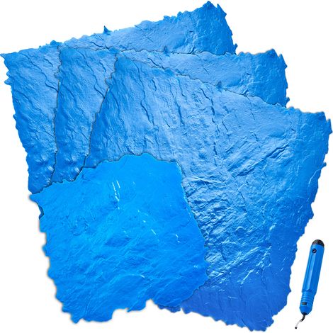 Vevor – Tapis de tampons en béton 914 x 914 mm et 500 x 500 mm – Texture ardoise – Polyuréthane épais – Pour surfaces extérieures décoratives