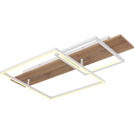 Plafonnier semi-encastré LED intégré 75x40cm Blanc Mat 2x LED 3000K (1/5)