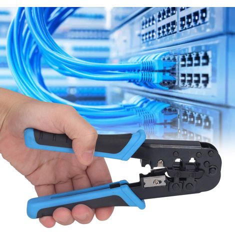 Blau-schwarzes Netzwerk-Crimpwerkzeug JL-N568, multifunktionales Crimpwerkzeug für RJ45-Stecker (1/5)