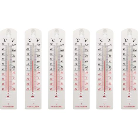 Set mit 6 Wandthermometern für den Innen- und Außenbereich