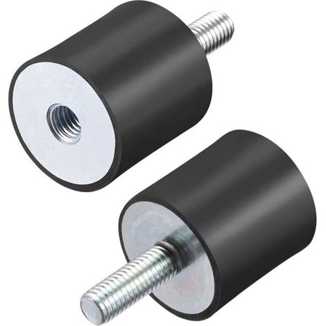 M8 Mâle Femelle Silent Bloc Support en caoutchouc Amortisseur pour Moteur Générateur Compresseur Garage Inverse Osmose Pompe Impact Air Générateur Voiture Bobines D30mmxH30mm 2Pcs (1/5)