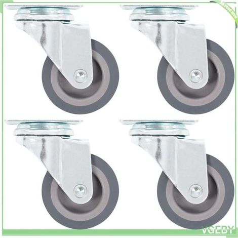 Roulettes pivotantes - 143417 - Ø50 mm - Charge 35 kg - Pack 4 (1/5)