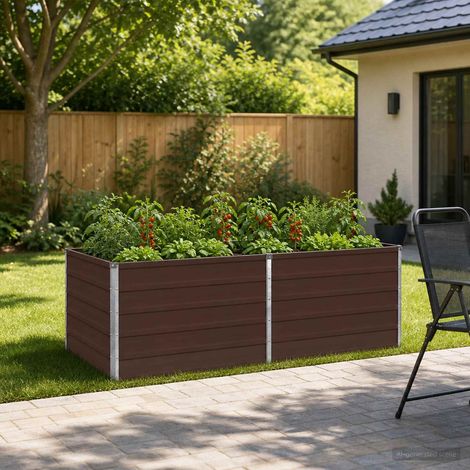 vidaXL Cama de Jardín Elevada Marrón 160 x 80 x 55 cm (1/5)