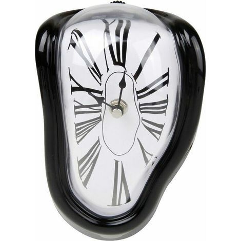 Horloge Fondante Forever Salvador Dali Pendule Quartz avec Chiffres Arabes Silencieuse pour Etagère Table de Bureau (1/4)