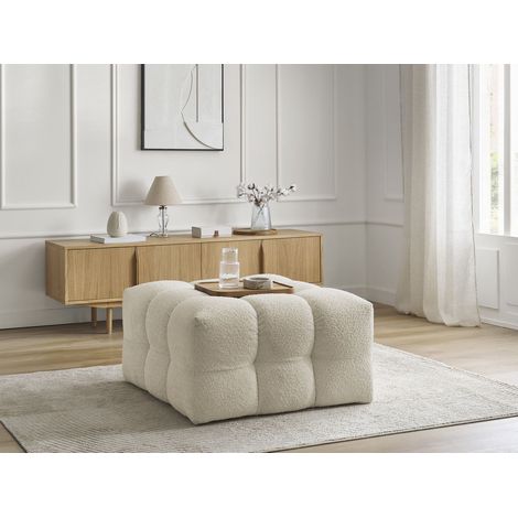 BOBOCHIC - Pouf CLOUD tissu bouclette Beige (1/5)