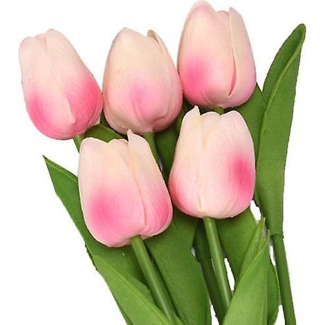 Lot de 5 fleurs artificielles écologiques de qualité supérieurerose clair (1/5)