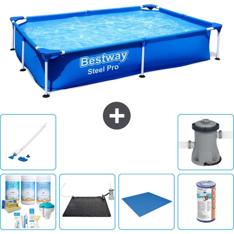 Bestway Bestway Steel Pro Rectangulaire - 221x150x43 cm - 7-pièces S22062 (1/5)