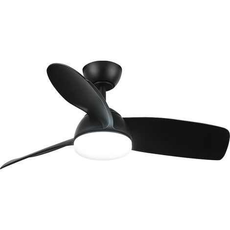 IluminaShop - Ventilador de Techo LED 24W Negro Motor DC 3000+4000+6000 con Mando a Distancia (1/4)
