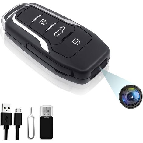 Caméra espionne de Voiture, 16GB caméra cachée 1080P avec Enregistrement vidéo et Audio, détection de Mouvement, 8 Heures d'autonomie de Batterie, 16GB (1/5)