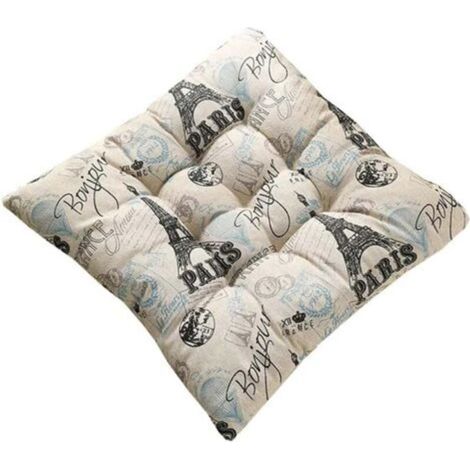 Lot de 2 coussins de chaise, carrés/ronds, épais, décoratifs, pour chaises de jardin, de cuisine ou de salle à manger, intérieur et extérieur.