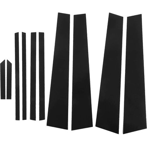 Garniture adhésive noire brillante pour montants de porte et de fenêtre, accessoire de voiture de remplacement pour Rav4, compatible avec Rav4 2020-2021 (10 pièces) (1/5)