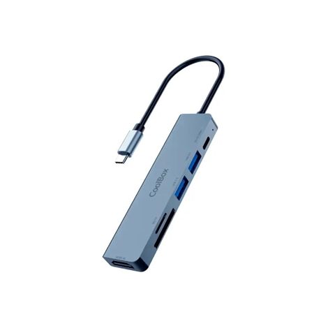 MINIDOCK C61 ALUMINIO USB-C A HDMI 4K/2xUSB-A/USB-C PD/SD/MICROSD PC/MAC/CONSOLAS