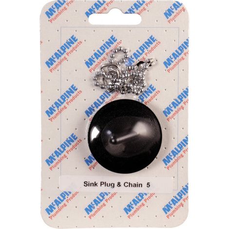 McAlpine CARD-5 Sink Plug & Chain - BP4 + CH5 (1/2)