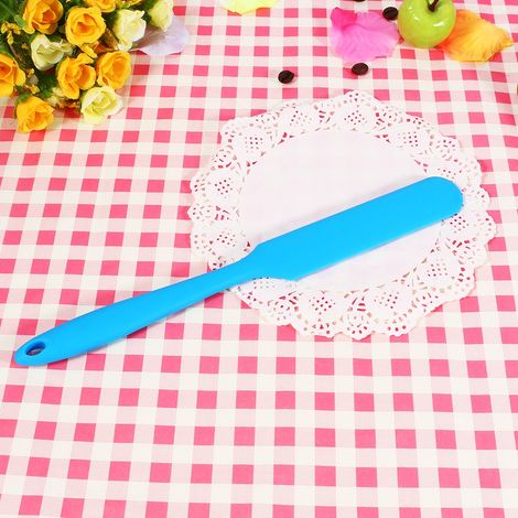 Spatule silicone bleue pour pâtisserie, racloir à beurre, mélangeur de pâte, brosse de cuisson, ustensile de cuisine, outil de boulangerie (1/5)