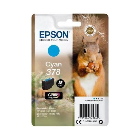 TINTE T3782 - Tinte - Epson - cyan - 378 - original (C13T37824010) (1/4)
