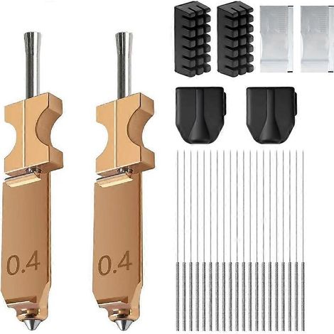 AD5X Düsen-Kit, mit 2 x 0,4-mm-Düsen, integriertem Ganzmetall-Hotend, kompatibel mit AD5X 3D-Druckerteilen (1/5)