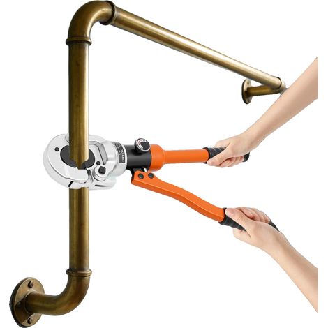 Pince à sertir hydraulique, acier 41Cr4, pression maximale de 80KN, tête rotative à 360°, compatible avec les tuyaux de 12mm à 28mm, poignée ergonomique (1/5)