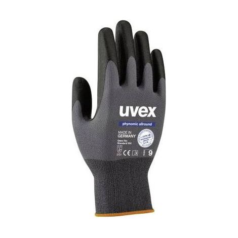Gants de manutention Uvex taille 8, Résistance à l'abrasion, Noir, gris ( Prix pour 1 paire ) (1/6)