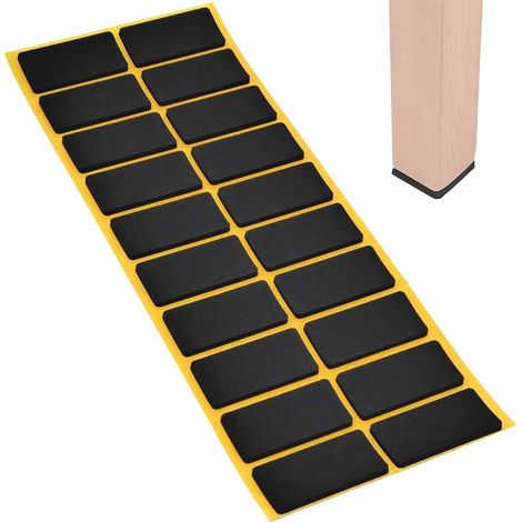 20 pcs 20x40 mm Patins antidérapants Autocollants en Caoutchouc cellulaire EPDM, Patins antidérapants de 2,5 mm d'épaisseur pour Protéger Votre Plancher, la Fixation en Place des Mobiliers (1/5)