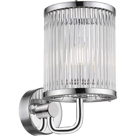 Applique murale chromée verre E14 60W Sergio Zuma Line