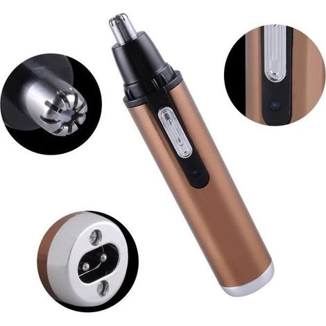 Rasoir Tondeuse Lavable Pour Nez Oreille Moustache Toilettage à Barbe Sans Fil. (1/4)