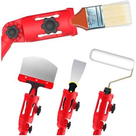 Multi-angle extendable brush holder, adjustable telescopic pole adapter ...