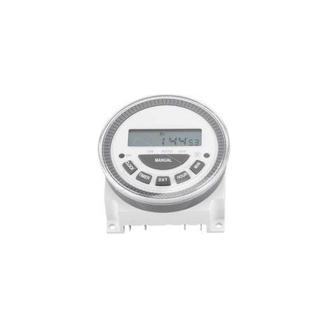 16A Minuterie Hebdomadaire Horloge Programmable Hebdomadaire Programmateur Interrupteur Relais avec Cache Anti Poussière pour Appareils Ménagers Lampe (1/4)