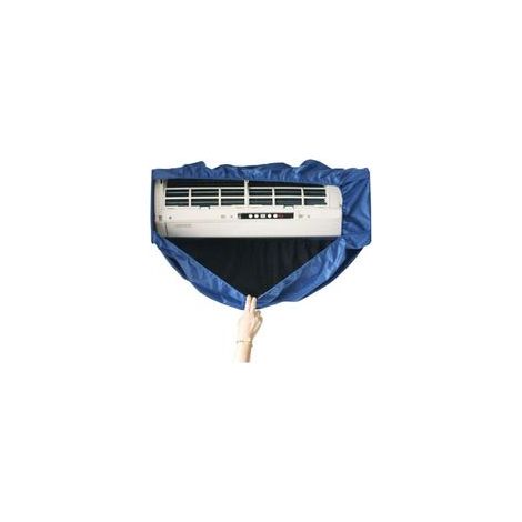 Housse de Nettoyage pour Climatisation Divisée avec Tuyau D'eau de 2.5 M et Sortie de Vidange, Plaques de Support à Deux Côtés, Panneaux étanches, Climatiseur Mural, bleu (1/5)