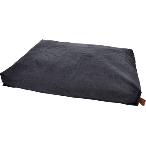 Coussin rectangle en tissu pour animaux - Gris anthracite - L 84 x l 68 x H 10 cm - Gamme Cosy Golden - Livraison gratuite (1/5)