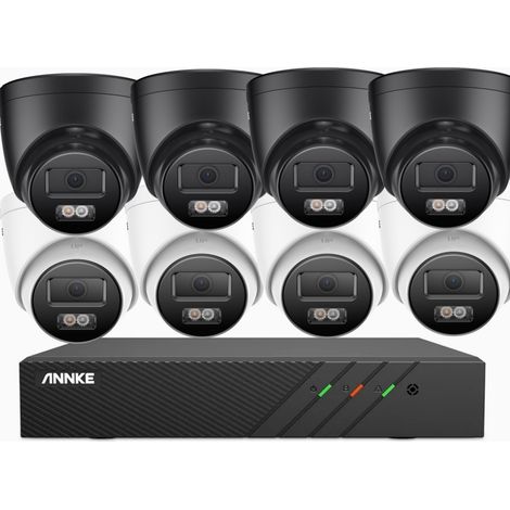 ANNKE 5MP Kit de Cámara Seguridad 8 Cámara Color Visión Nocturna Detección Movimiento (1/5)