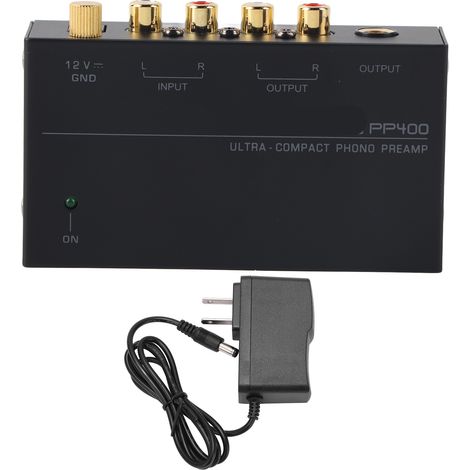 Phono-Vorverstärker für Plattenspieler, 100–240 V AC Netzteil mit US-Stecker (1/5)