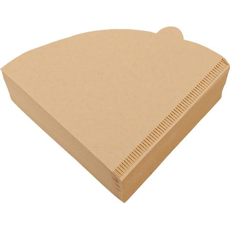 100 filtres à café coniques en papier de pâte de bois naturelle non blanchie, forme en V, pour cafetière filtre 2 à 4 tasses. (1/5)