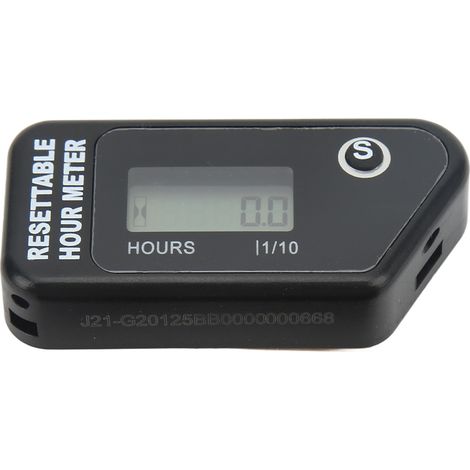 Compteur horaire numérique pour moto, affichage LCD, minuterie, étanche IP68, à induction, pour moteur à essence (1/5)