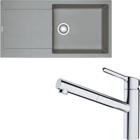 Pack évier XL Maris Fragranit stone 970 x 500 x 200 mm + mitigeur Orbit douchette - Franke (1/5)