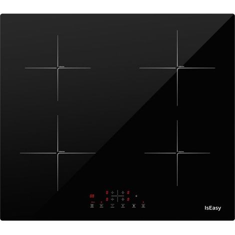 Induction Cooktop - ISEASY - 4 Burners - 6800W - Touch Screen - Tempered Glass (1/5)
