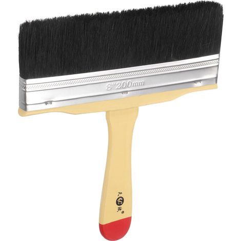 Pinceau À Peinture 8" Plat À Poils Naturels pour DIY Noir (1/5)