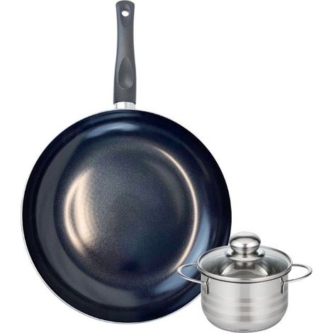 Ensemble de 1 Poêle de cuisson 28 cm et 1 faitout 12 cm Elo Prima Brillant (1/5)