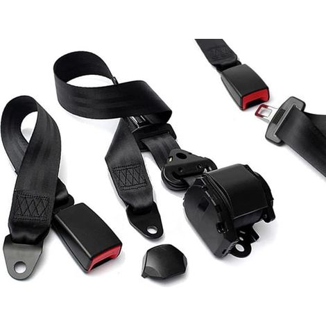 Ceinture de sécurité de voiture, réglable universel 3 points Ceinture de sécurité de voiture, Seat automatique télescopique pour voiture Ceinture de voitures Accessoires Voyage Véhicule (1/5)