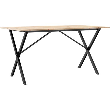Maison Exclusive - Mesa de comedor marco X madera maciza pino y a
