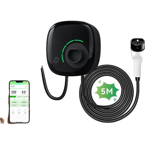 Cargador para coches eléctricos, control mediante aplicación inteligente, carga programada, 11 kW 16 A trifásico (1/2)