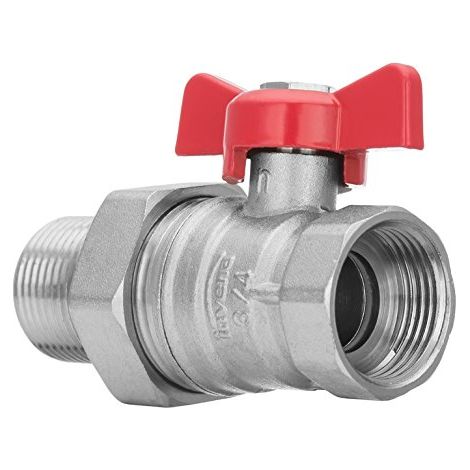Valvola a sfera per acqua a vite 3/4” GW/MZ, maniglia a farfalla (1/5)