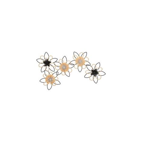 IRON/RAFFIA  WALL PANEL FLOW CM 60X4X35 (1/5)