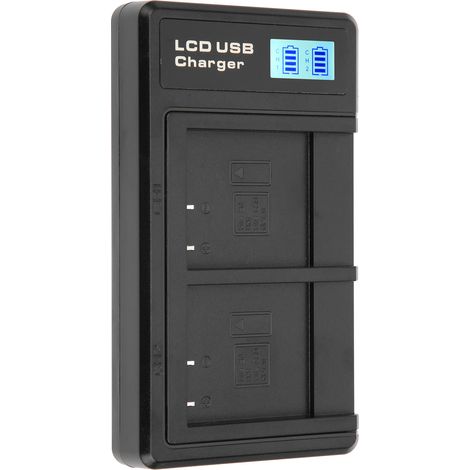 Chargeur de batterie portable pour appareil photo NPBN1, chargeur double USB avec écran LCD (1/5)