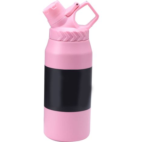 Bouteille isotherme en acier inoxydable 750ml rose, gourde sport anti-fuite haute capacité, élégante et innovante pour voyage voiture extérieur (1/5)